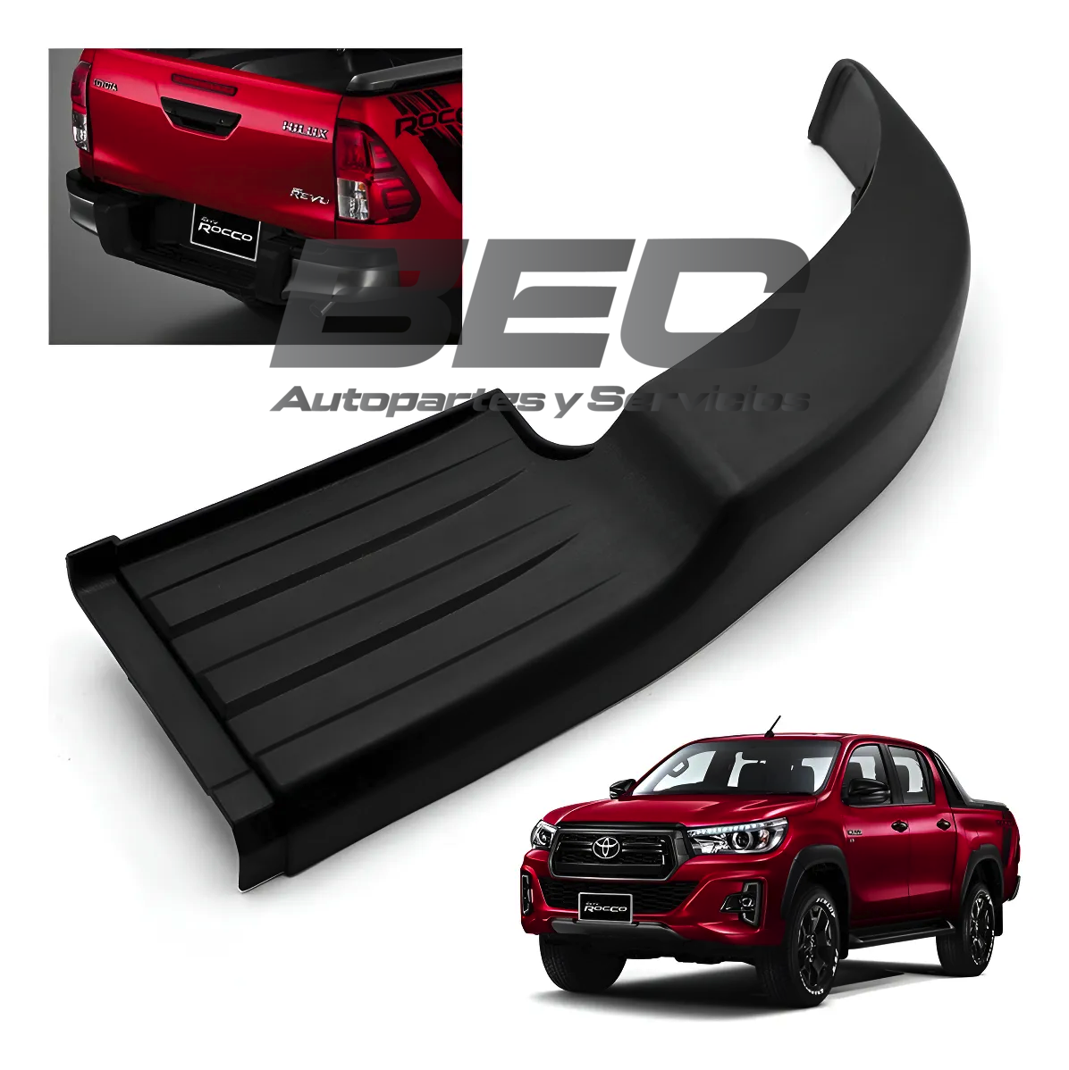 Moldura Parachoque Trasero Derecho Toyota Hilux 2016-2024