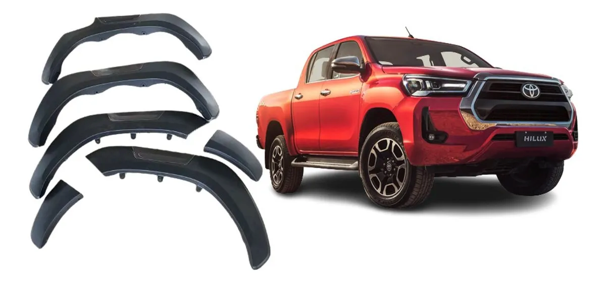 Fangueras/Extensiones Gris Toyota Hilux 2016-2024