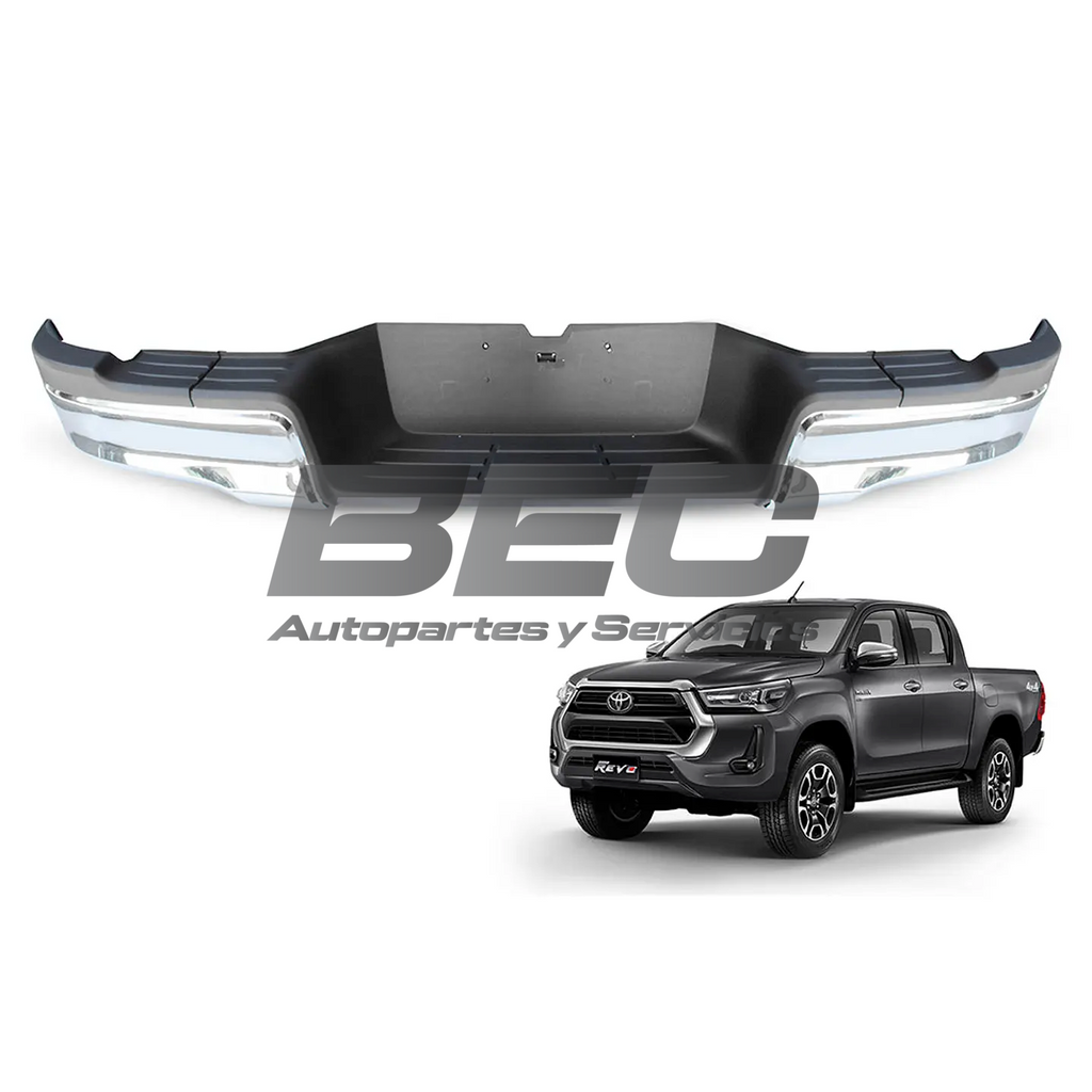 Parachoque Trasero Cromado Toyota Hilux 2016-2024