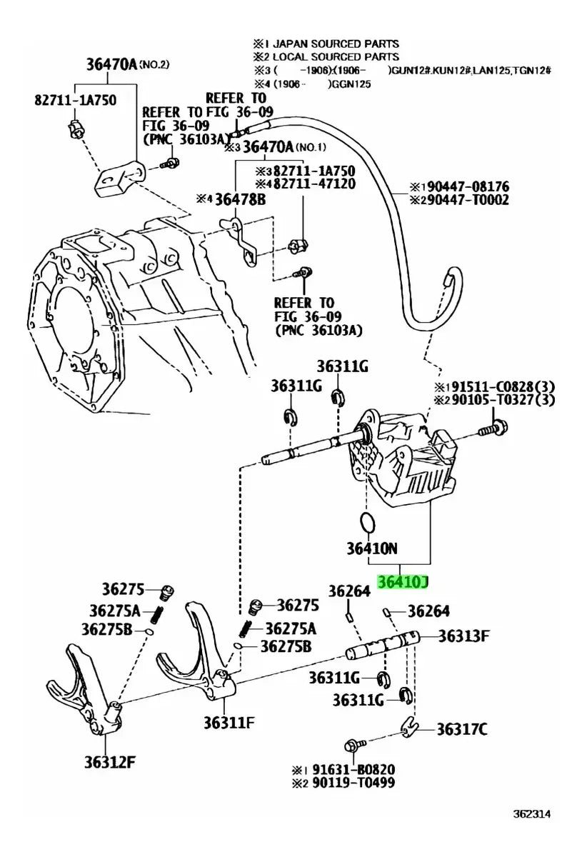 Actuador de Transfer Original Toyota Hilux 2016-2025
