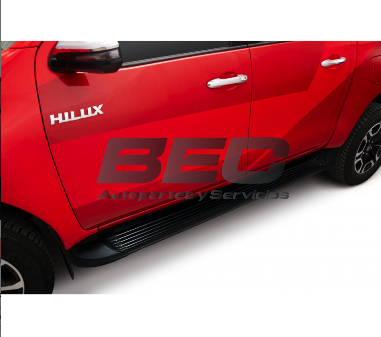 Pisaderas Negras Estilo Original Toyota Hilux 2016 al 2024