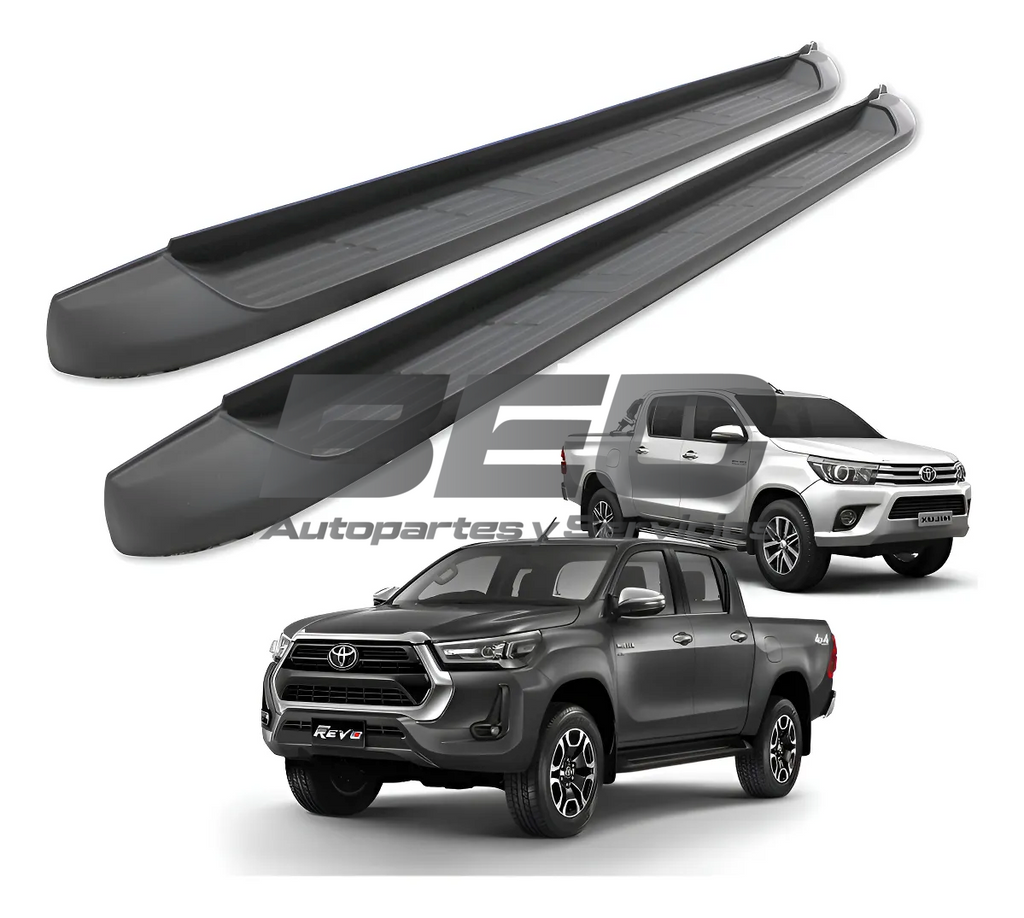 Pisaderas Negras Estilo Original Toyota Hilux 2016 al 2024